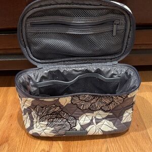 Vera Bradley Floral Cosmetic Bag - Gray and Cream